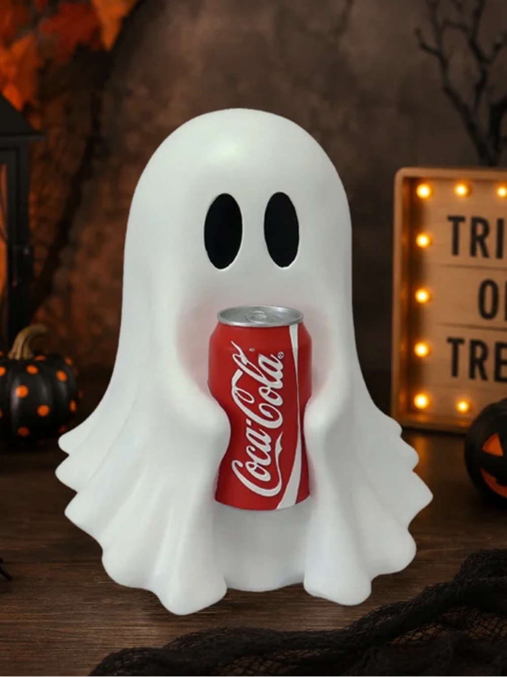 New Coca Cola  Coke Ghost Holding  Coke Statue Halloween Decor